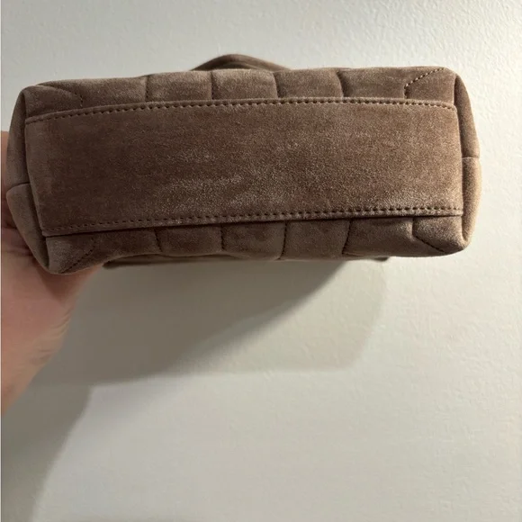 Yves Saint Laurent Brown Suede Crossbody Bag - Picture 4 of 9